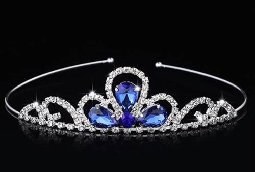 Tiara/diadem miss Abigale, blå.