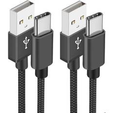 USB C Cable, [1M/Pack of 2] 3A Fast Charging USB C Cable Braided Type C Charger Cable USB to USB C Cable for Samsung Galaxy S21 S22