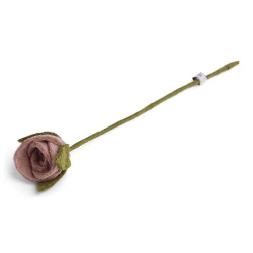 Gry & Sif - Blomsterstilk Støvet rosa Dia - 35 cm - filt.