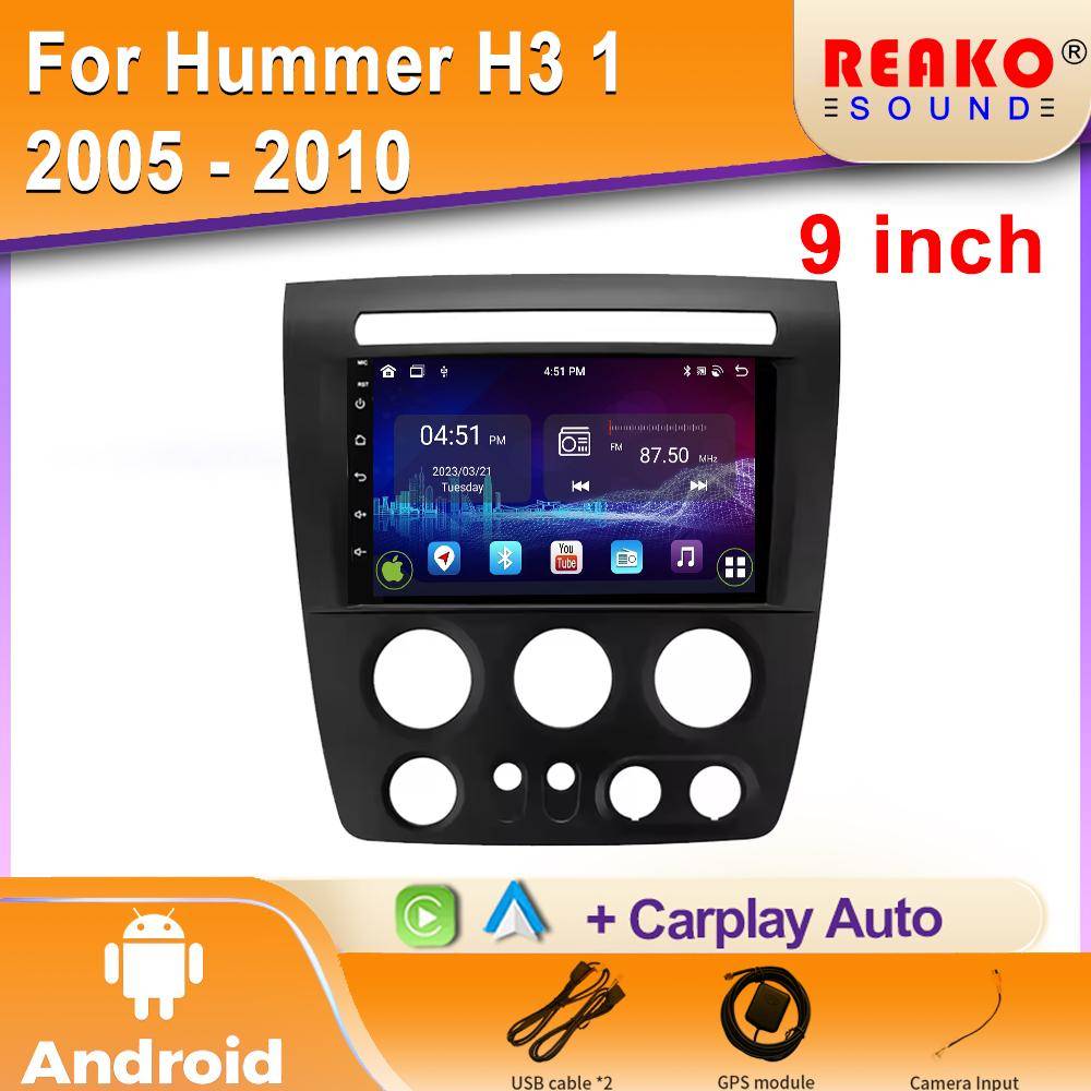 Bilradio Android Carplay För Hummer H3 1 2005 - 2010 Navigation GPS Android Auto Skärm Stereo Bluetooth 2din BT 5G Wifi