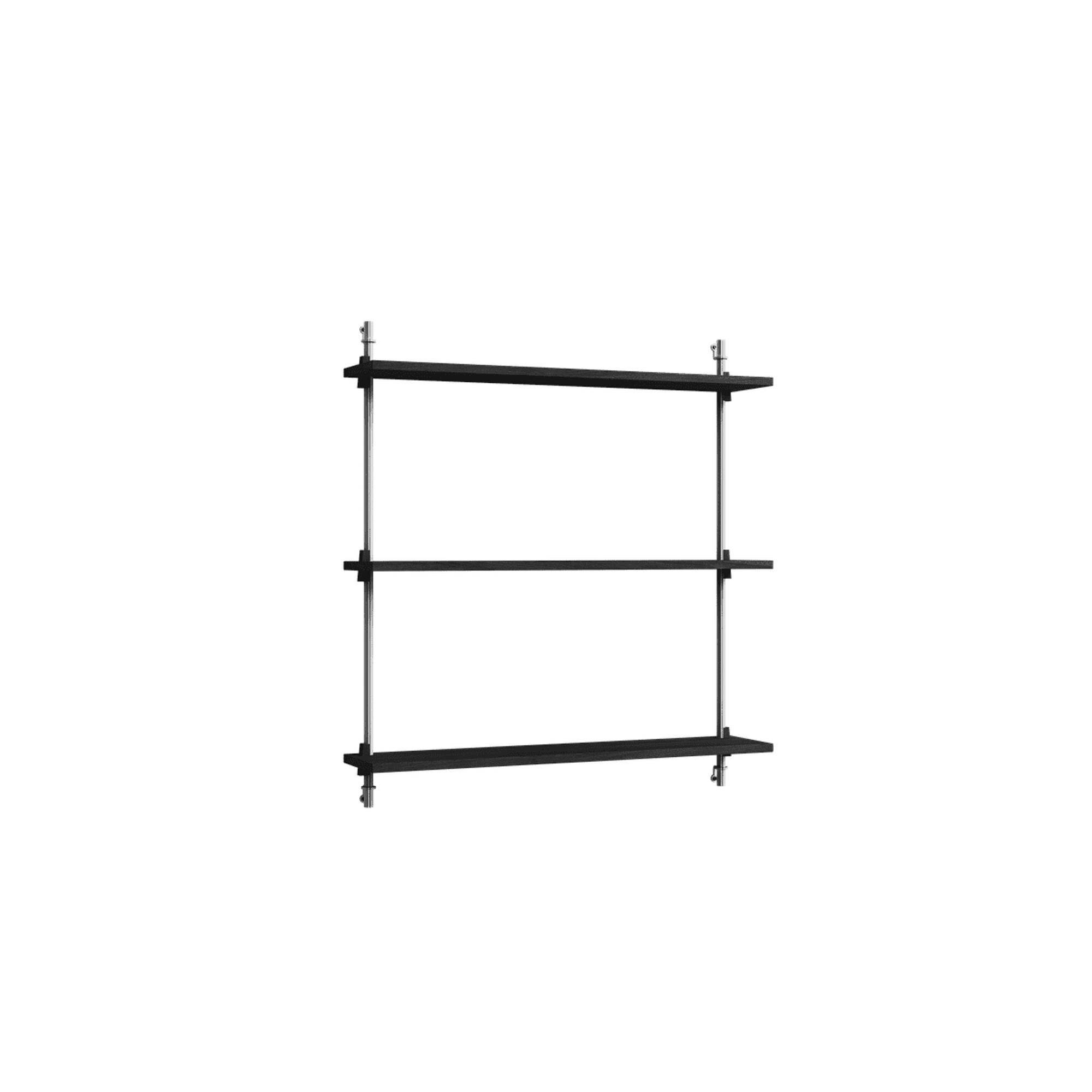 Shelving Standard Vægreol Sort/Rustfri Stål.