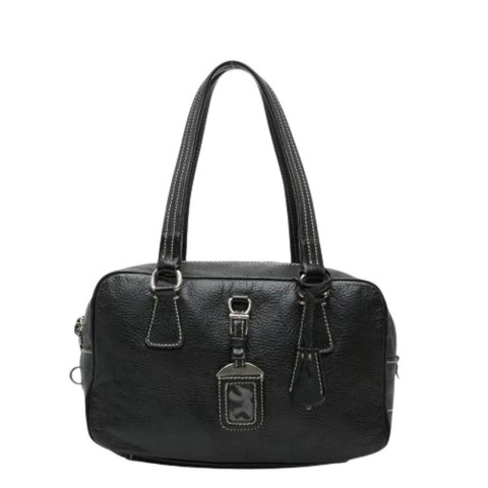Prada Vintage Pre-owned Vintage Boston Taske - Vintage - Dame - Sort - ONE SIZE - Uld
