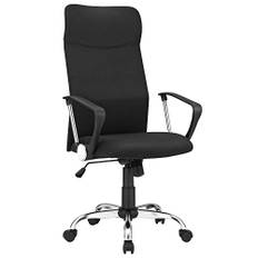 SONGMICS Ergonomisk kontorstol Drejestol Polstret Sort