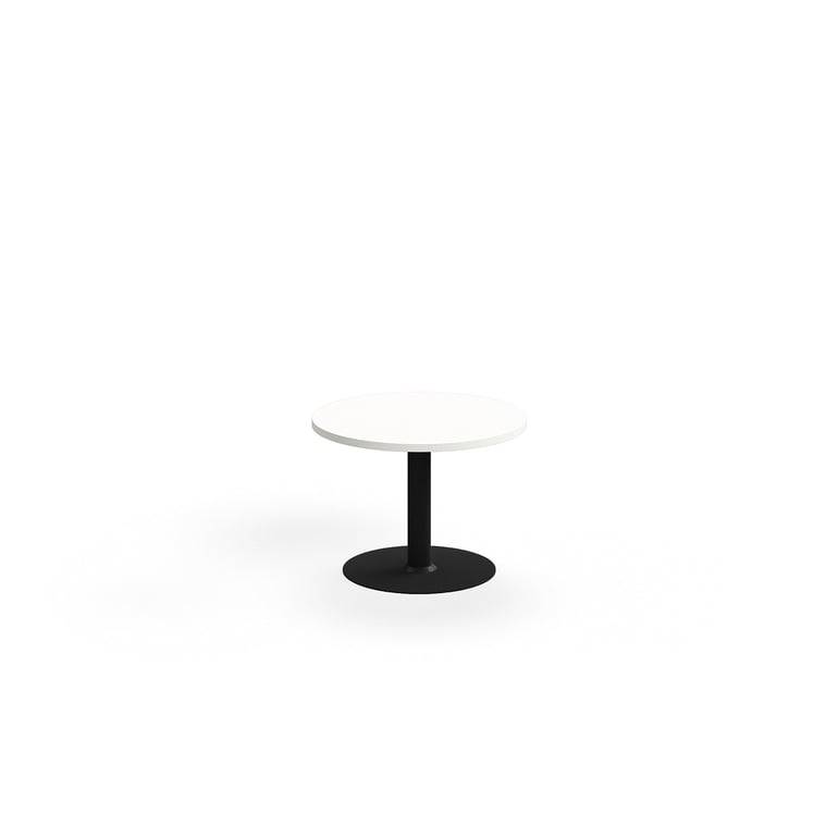 Soffbord VERTICUS, Ø700x500 mm, svart/vit