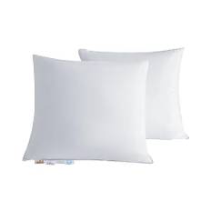 Dunkudde 80 x 80 Pack 2 fjäderkudde 80 x 80 cm 3-kammare hotellsovkudde: utomhus 90 % dun/10 % fjädrar, 100 % fjädrar, 100 % bomull, vit(1600 g, 2-pack)