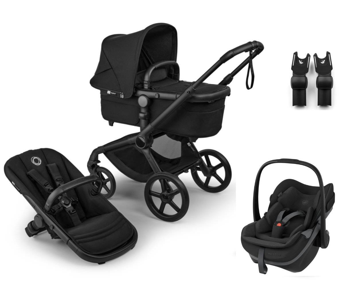 Bugaboo Fox 5 Renew Stroller Set 3 in 1 incl. Maxi Cosi Pebble Slide Pro - Black / Heritage Black