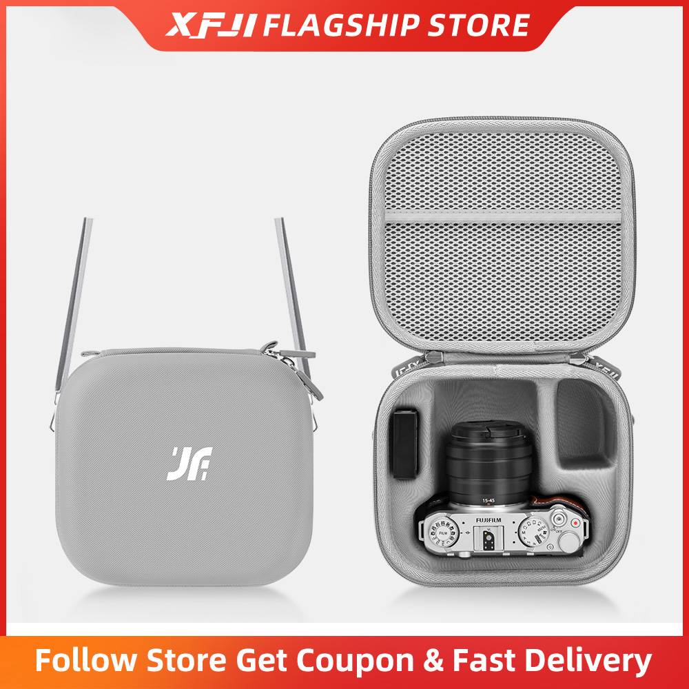 XFJI Travel Carrying Case for FUJIFILM X-M5/X-T50/X-T30 Organizer Storage Bag  PU Shoulder Bag Portable Case Camera Accessories
