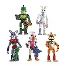 3/5/8 st/set Five Nights Figures FNAF subtilitet actionfigurer artikulerande och lysande figurer Bonnie/Fox Figures samlarklass (5 st)