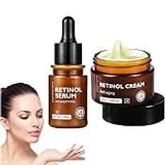 TTCPUYSA Retinol Serum,Retinol Anti Aging Face Cream & Essence,2Pcs Vibrant Glamour Retinol Cream,Anti Wrinkle Essence for Face,Reduce Fine Lines,Wrinkle,Dark Spots