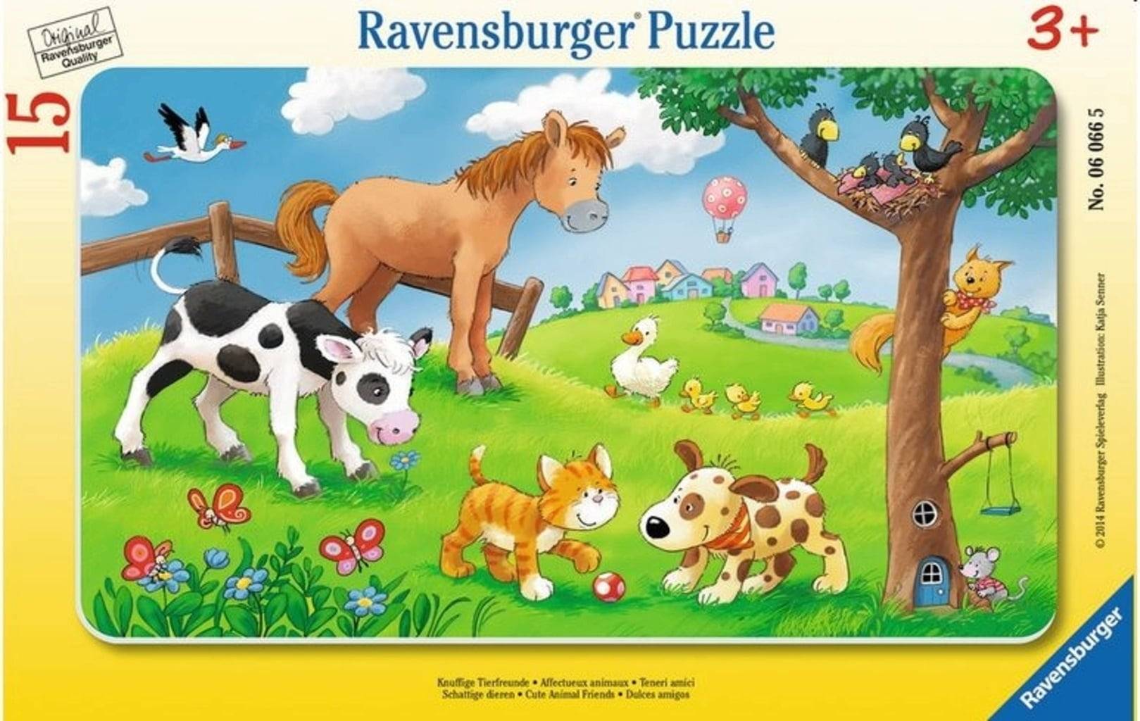 Ravensburger Rampussel - Gosiga Djurvänner, 15 bitar