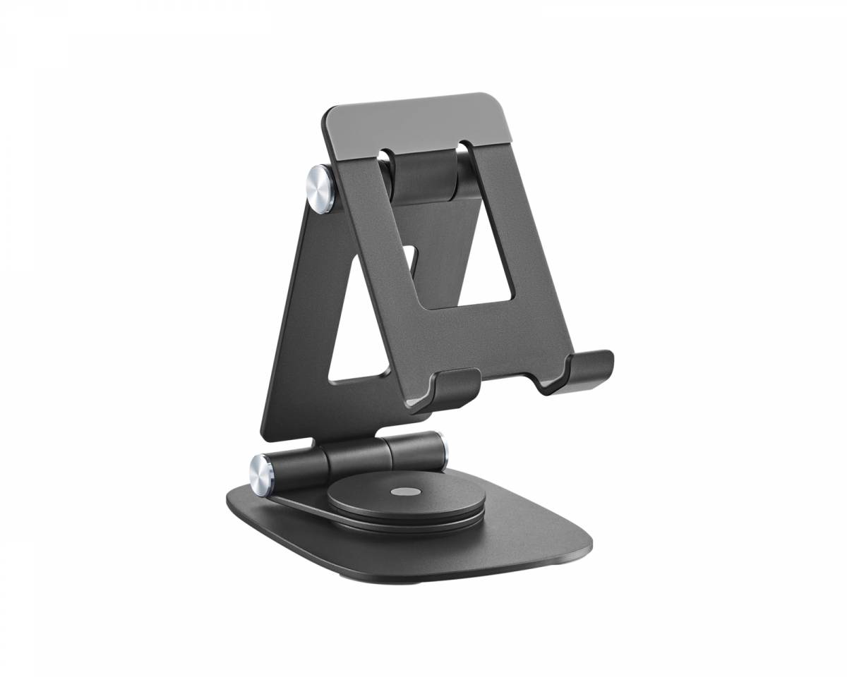 MaxMount Aluminium Tablet Stander og Mobilholder - Sort