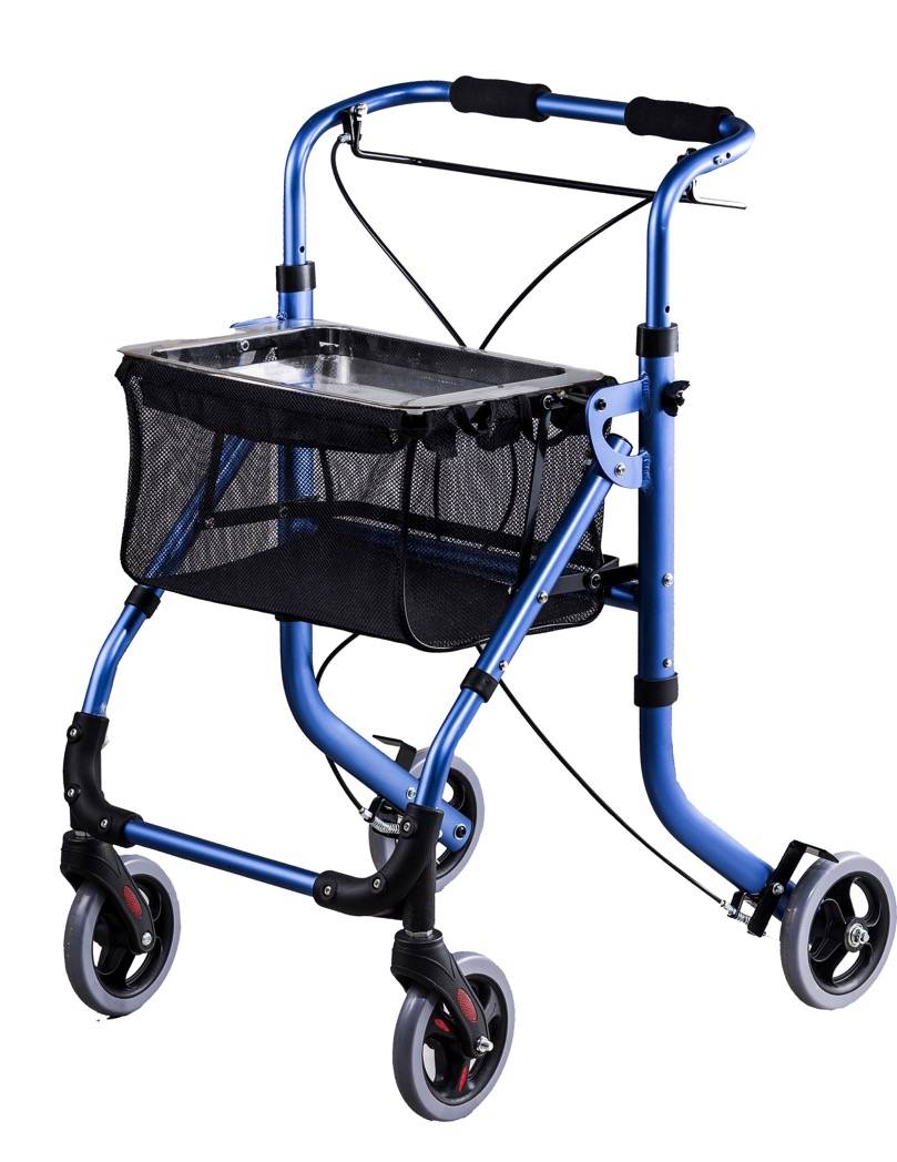 Indendørs Rollator med bakke og kurv