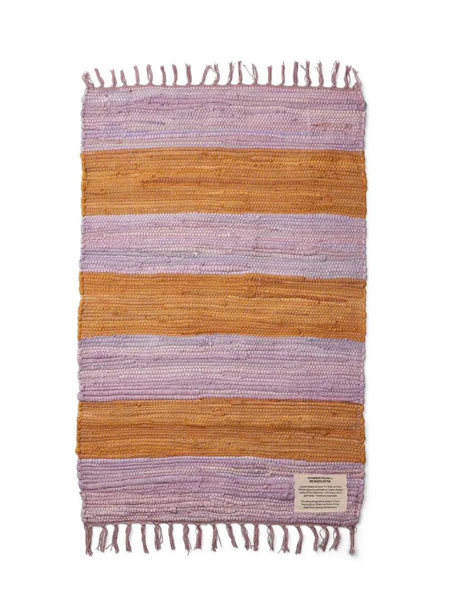Chindi tæppe, 60x90 cm fra Bongusta Lilac & Golden - Jacobsen Plus