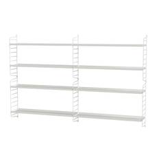 String Reol - 160x100x20 cm - Stue - Kombination M - Hvid