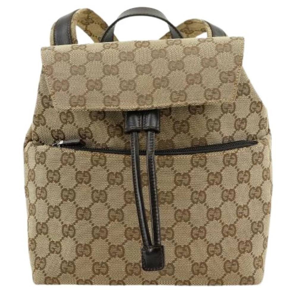 Gucci Vintage Pre-owned GG Canvas Backpack - Vintage - Dame - Brun - ONE SIZE - Uld