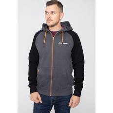 The Mandalorian - Helmet Graphic Grey - Zipper - Grau - XXL - 80% Baumwolle, 20% Polyester,Schweiß
