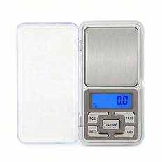 1 st digital fickvåg för smycken, 200 g x 0,01 g, pulvervåg, guldvåg, tevåg, bekväm våg, digital smyckesvåg med LCD-skärm, kan användas för dagliga sm - Multifärgad (silver,Silver uppgraderad noggrannhet,Silver leveransbricka)