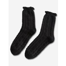 5 Paar Überbackene Trim Blumenmuster Baumwoll Crew Socken