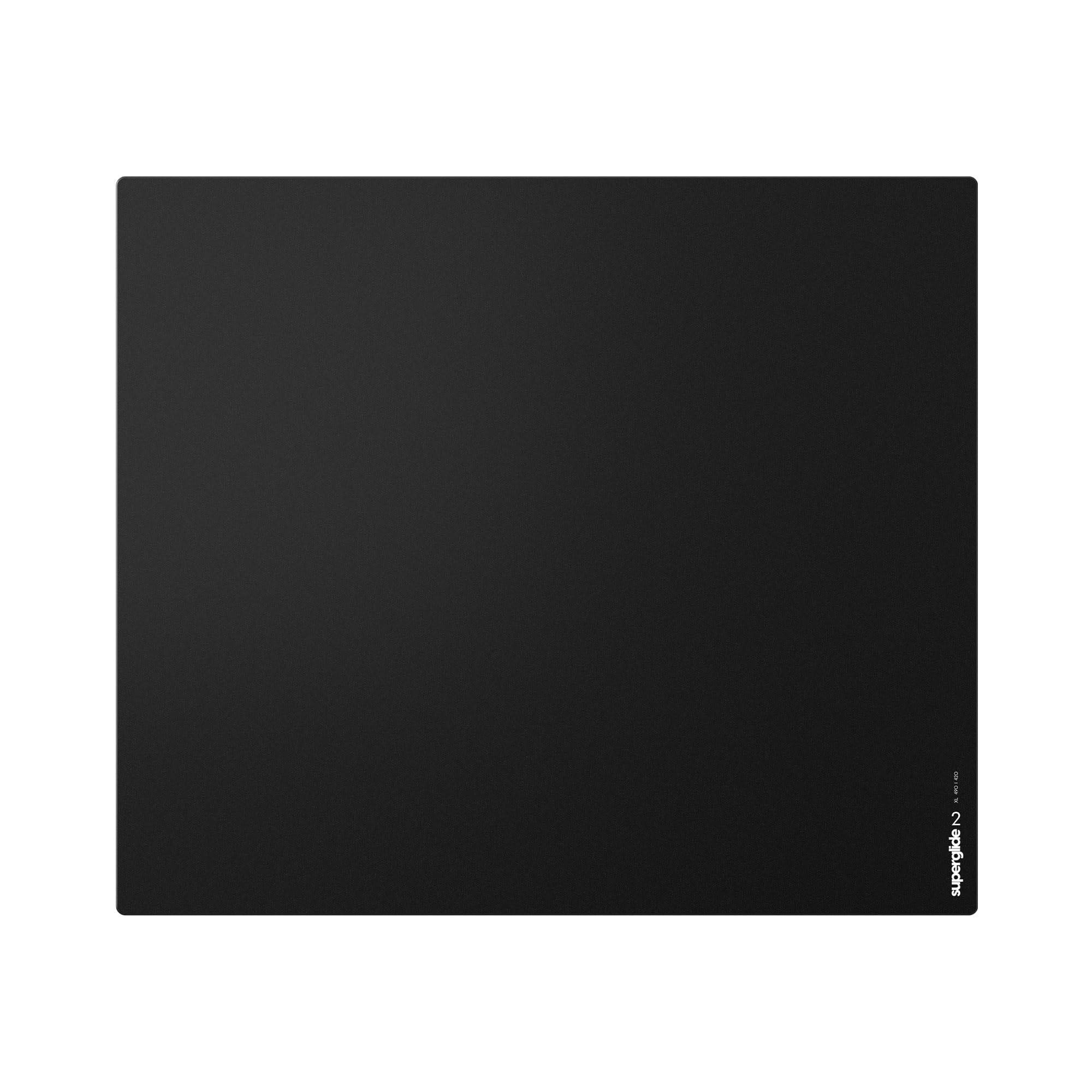 Pulsar Gaming Gears eSports Gaming Mouse Pad Superglide2 Glass Mousepad 49cm x 42cm Anti-Slip (XL, Black) svart