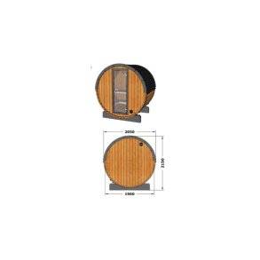 Sauna Tønde 160 cm Terrasse 2-3 pers. 4 varianter