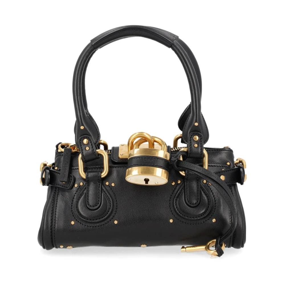 Chloé Small Paddington taske i narvet læder - Tasker - Dame - Sort - ONE SIZE - Læder