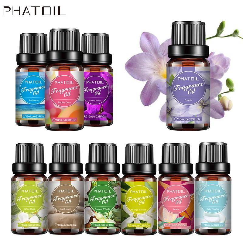 PHATOIL 10ML Parfym eteriska oljor för aromaterapi Diffuser Spa Massage Hudvård Luftfuktare Doft Vit Mysk Freesia Angel Aroma Oils