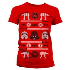 Star Wars X-Mas Knit AT-AT T-Shirt Dame - M