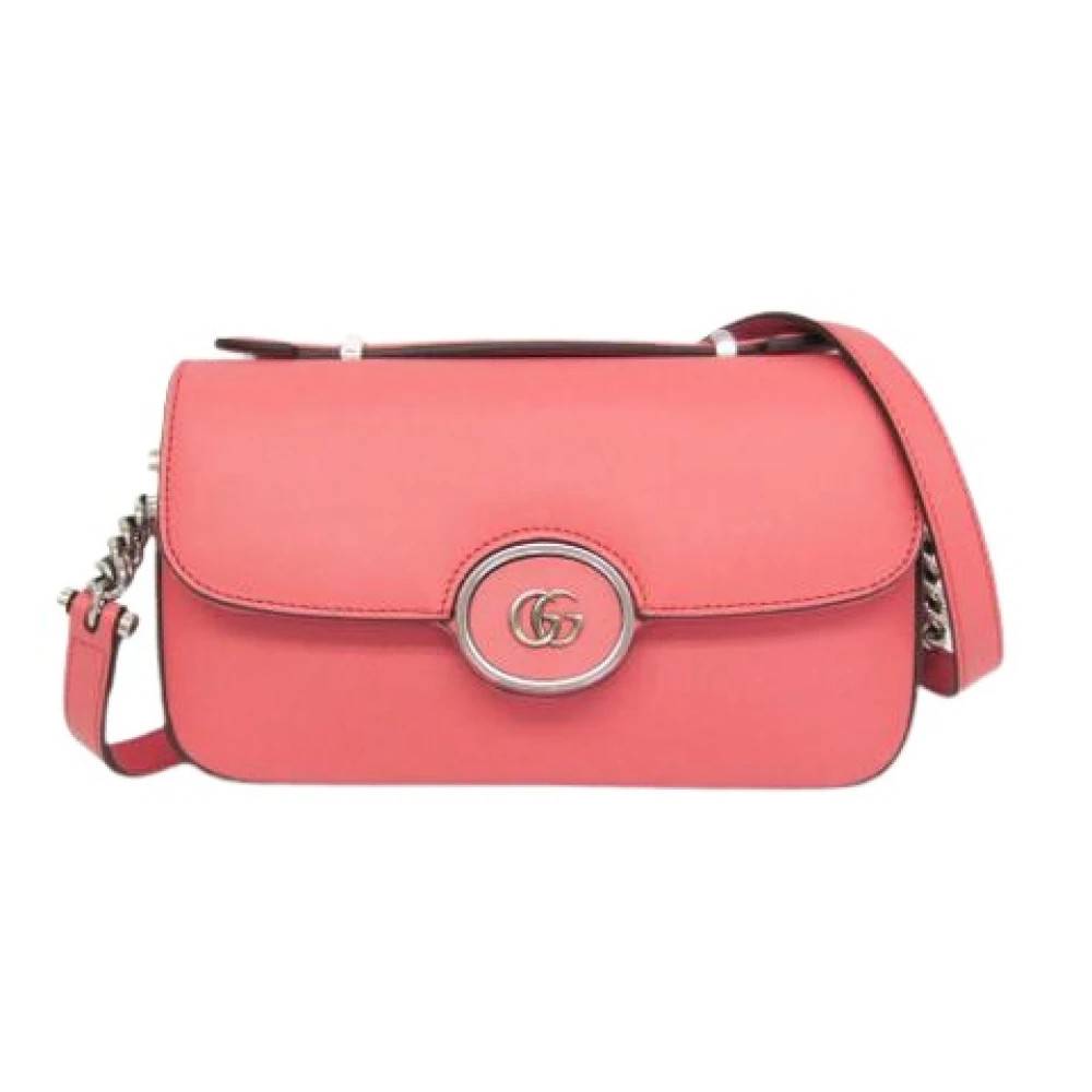 Gucci Vintage Pre-owned Læder Cross Body Taske - Vintage - Dame - Lyserød - ONE SIZE - Læder