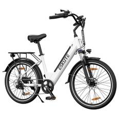 ESKUTE C100 Elcykel, 250W motor, 36V 10,4Ah batteri, 26*1,75' däck, 25km/h Maxhastighet, 50-60km Räckvidd, Mekaniska skivbromsar, SHIMANO 7 Speed C100 grön