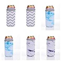 17,6 ounce 6 neopren standard can cooler sleeves ölflaskor 6-pack (3 färgkombinationer-A)