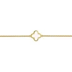 Maja Emulto Armband - White Clover - EL0004.BR.YG.W - gold