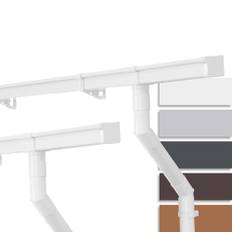 INEFA takränneset friggebod, NW 68 takränna 2 x 3 m vit PVC-takränna för pulpettak, Tillverkad i Tyskland