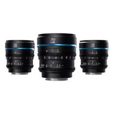 Sirui Nightwalker 24, 35 & 55mm T1.2 S35 Manual Focus Cine Lens Bundle Fujifilm X-mount objectief