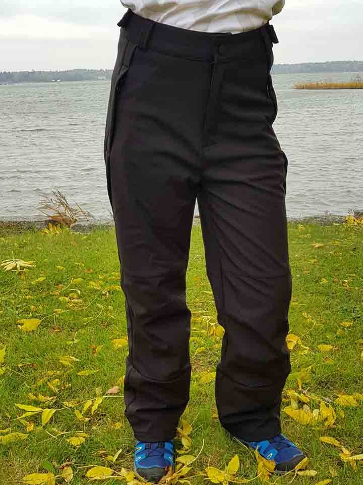 Slaskis Supreme Wide Softshellbyxa Svart Barn Junior