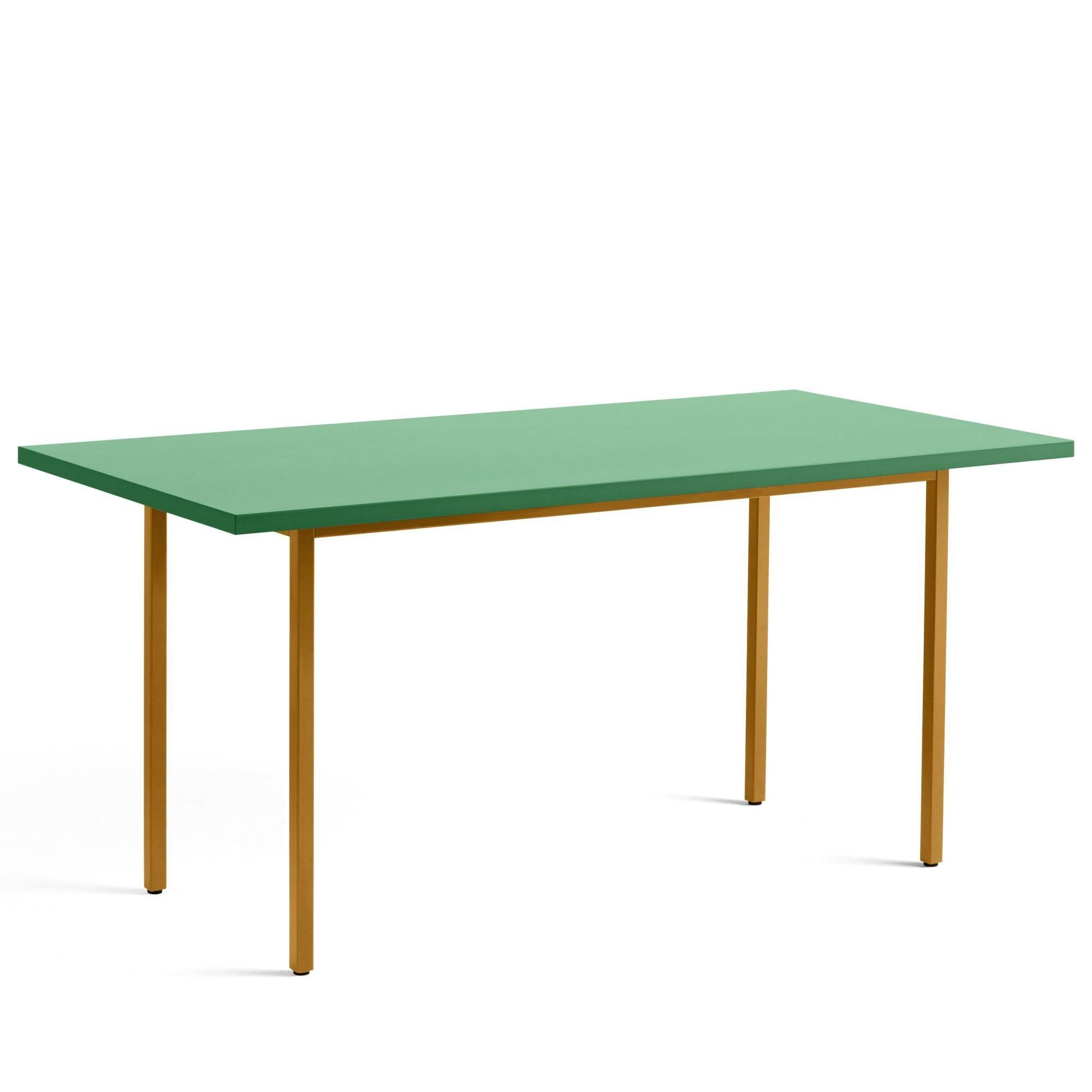 Tvåfärgat Matbord L160 Ockra/Grön Mint - Ockra / Grön
