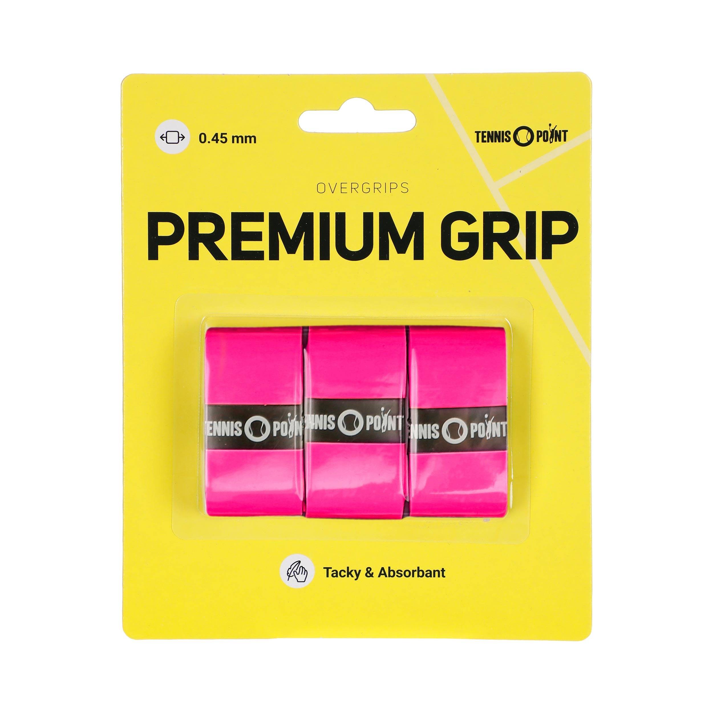 Tennis-point Premium Grip 3-pack-pink - rosa