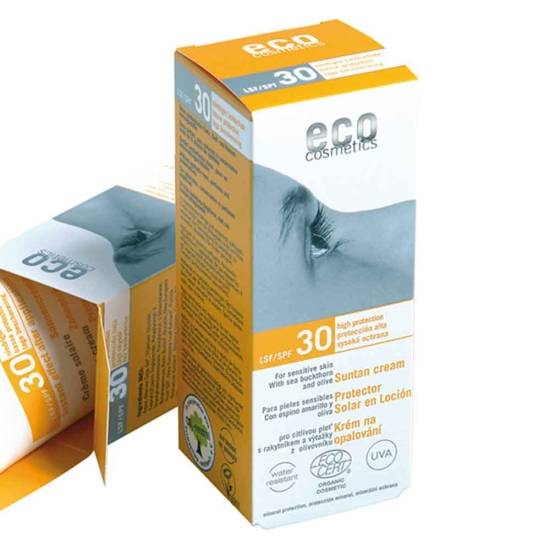 ECO Cosmetics ekologisk fysikalisk solkräm 30 SPF havtorn 75ml