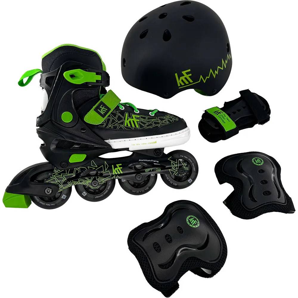 Krf D Soft Sft-03+protections+helmet Børnerulleskøjter