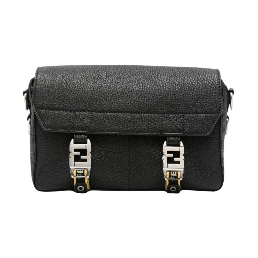 Fendi Flow Lille Skuldertaske - Tasker - Herre - Sort - ONE SIZE - Uld