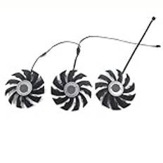 BDAKQJV grafikkort kylfläkt 82 mm 87 mm 4 stift PLA09215S12H T129215SU RTX3080 3090 grafikfläkt för RTX 3070 3080 Ti RTX 3090 Vision OC 3X (3st)