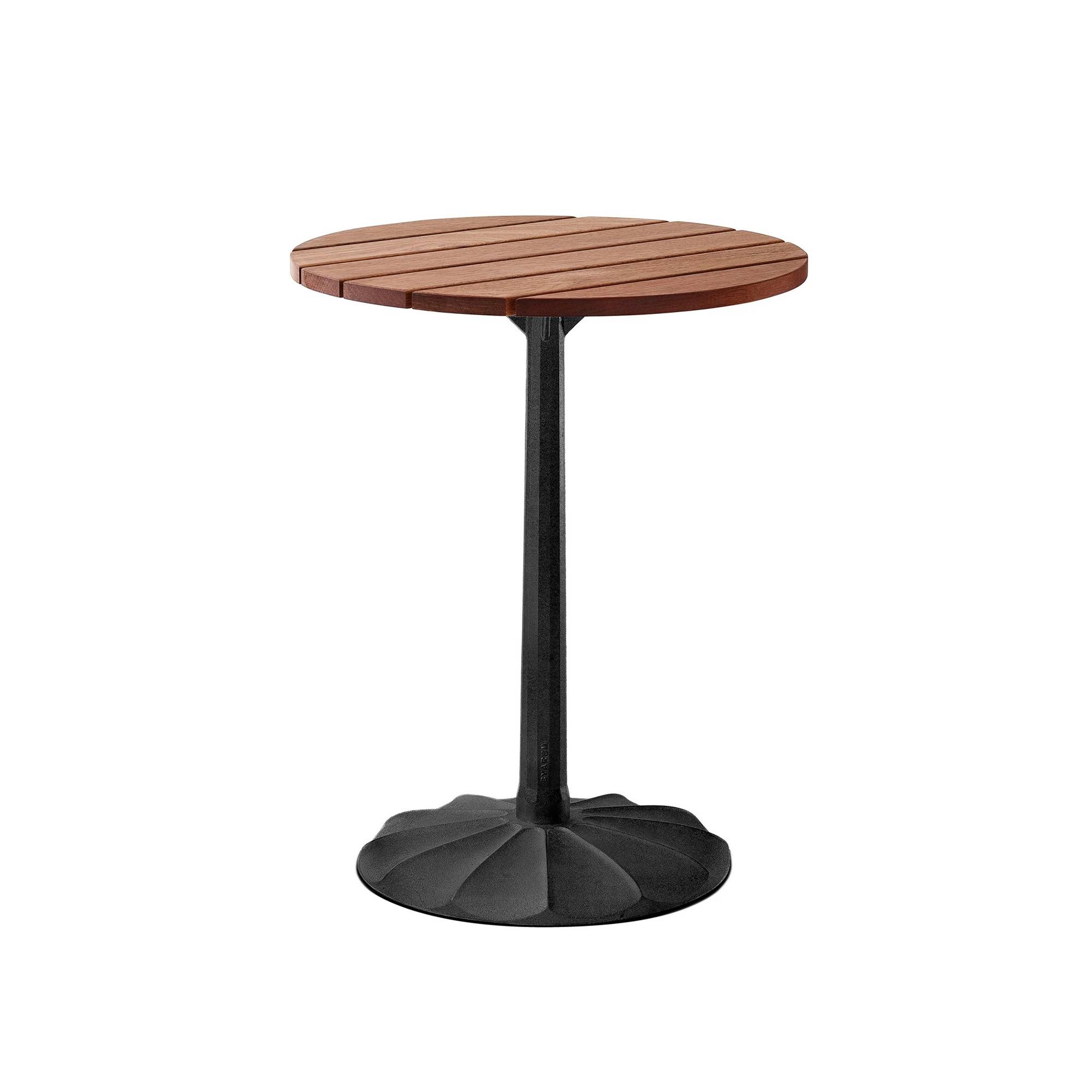 Byarums Bruk - Bord Uppsala Ø 60 Oljad Mahogny/Svartlackerad Aluminium - Småbord & Sidobord utomhus - Björn Alge - Svart - Metall