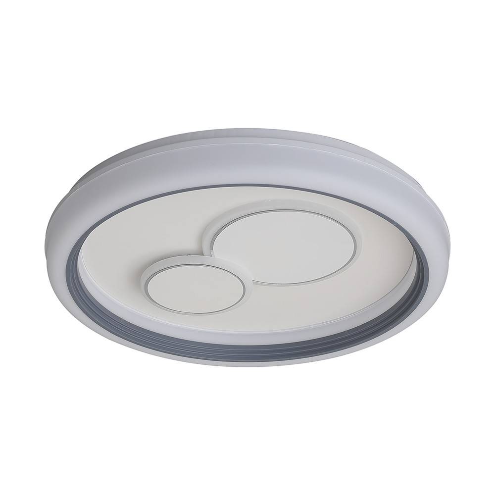 V-Tac 2x30W LED dekorativ loftslampe - Dæmpbar, 3-i-1 CCT, RF fjernbetjening, hvid/grå - Kulør : 3-i-1