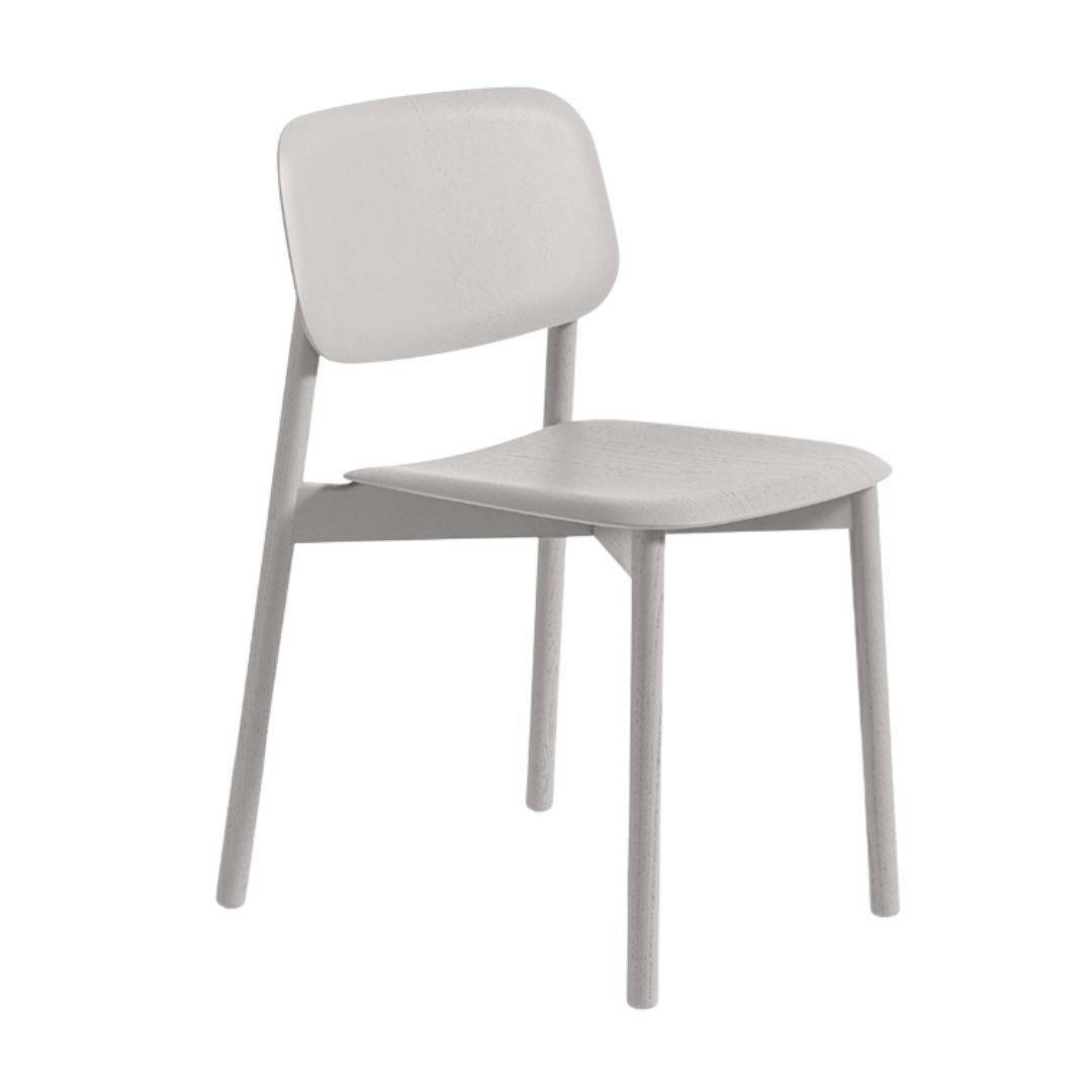 HAY Soft Edge 60 Spisebordsstol Soft Grey WB Lacquered Oak