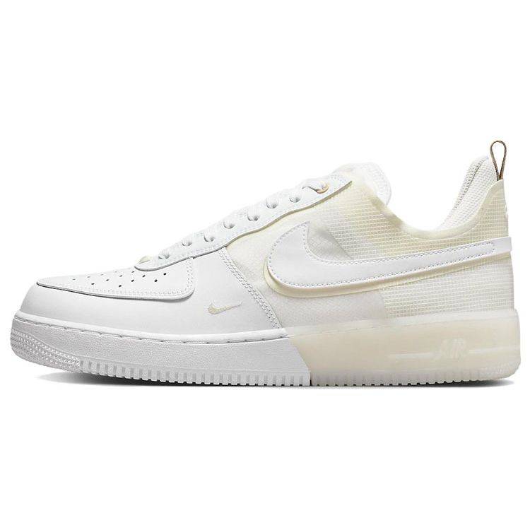 Nike Air Force 1 React Coconut Milk Unisex Sneakers Vit Ljusjärnmalm DH7615-100 35.5