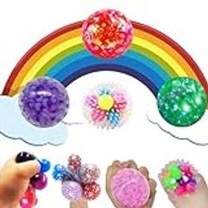 Stressboll för barn, klämboll stressboll för vuxna, antistressleksak, 4 stycken antistressbollar, antistressboll för barn och vuxna, klämbollset för autism leksak