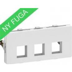 LK FUGA® Dataudtag 2 modul hvid f/3XKeystone