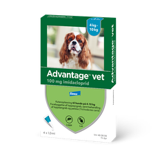 Loppemiddel 4-10 kg 4 x 1,0 ml hund