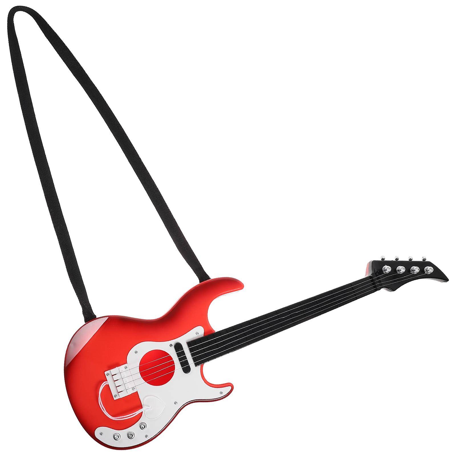 Leksaksgitarr för barn Elgitarr Småbarn Ukulele Akustisk gitarr Nybörjare Pedagogiskt instrument Modellleksaker Påskkorg black