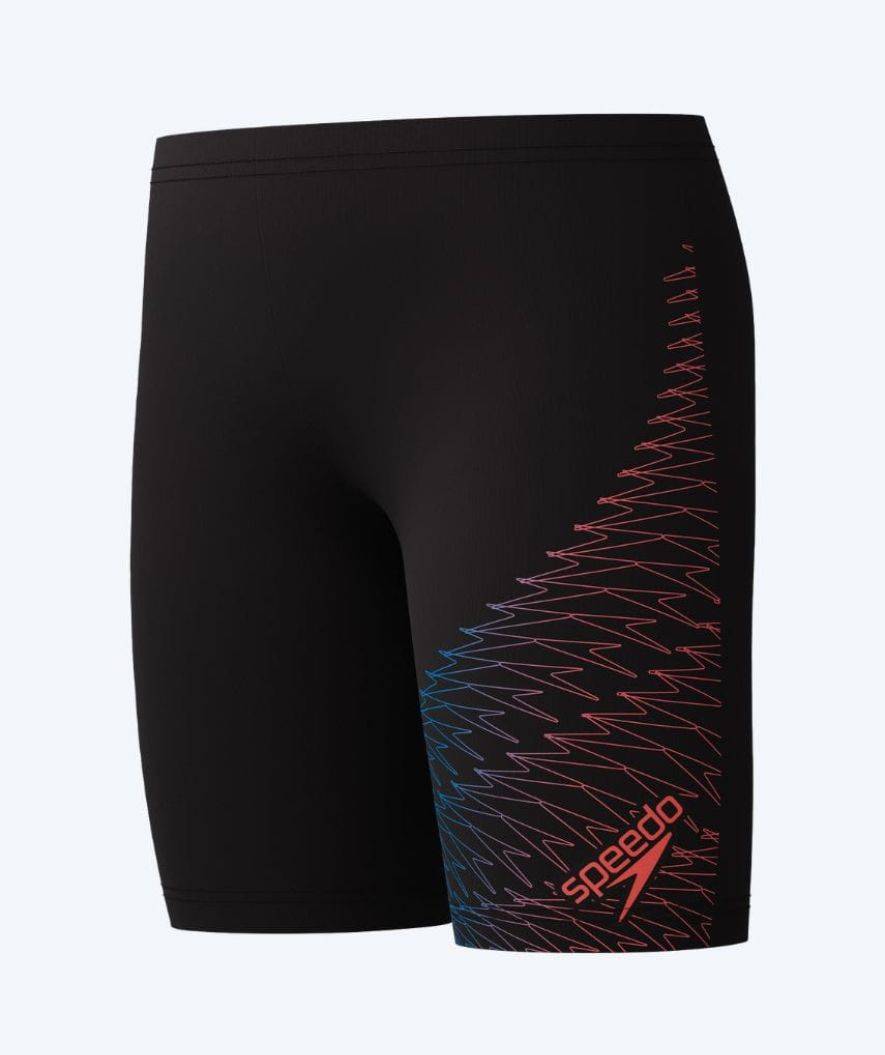 Speedo långa badbyxor för pojkar - Medley Logo - Svart/Rosa