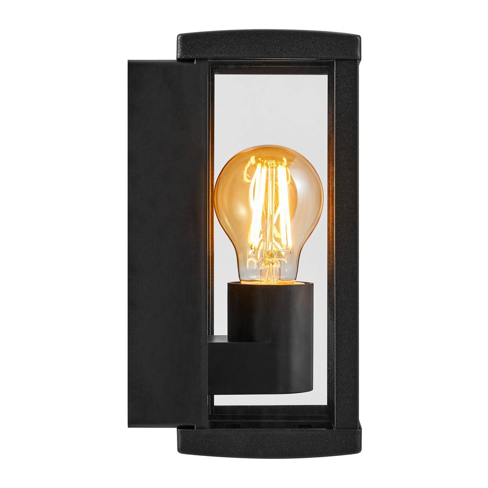 Nordlux Vägglampa utomhus Luchy, dimbar, Svart, Metall, Modern, Utomhusvägglampa